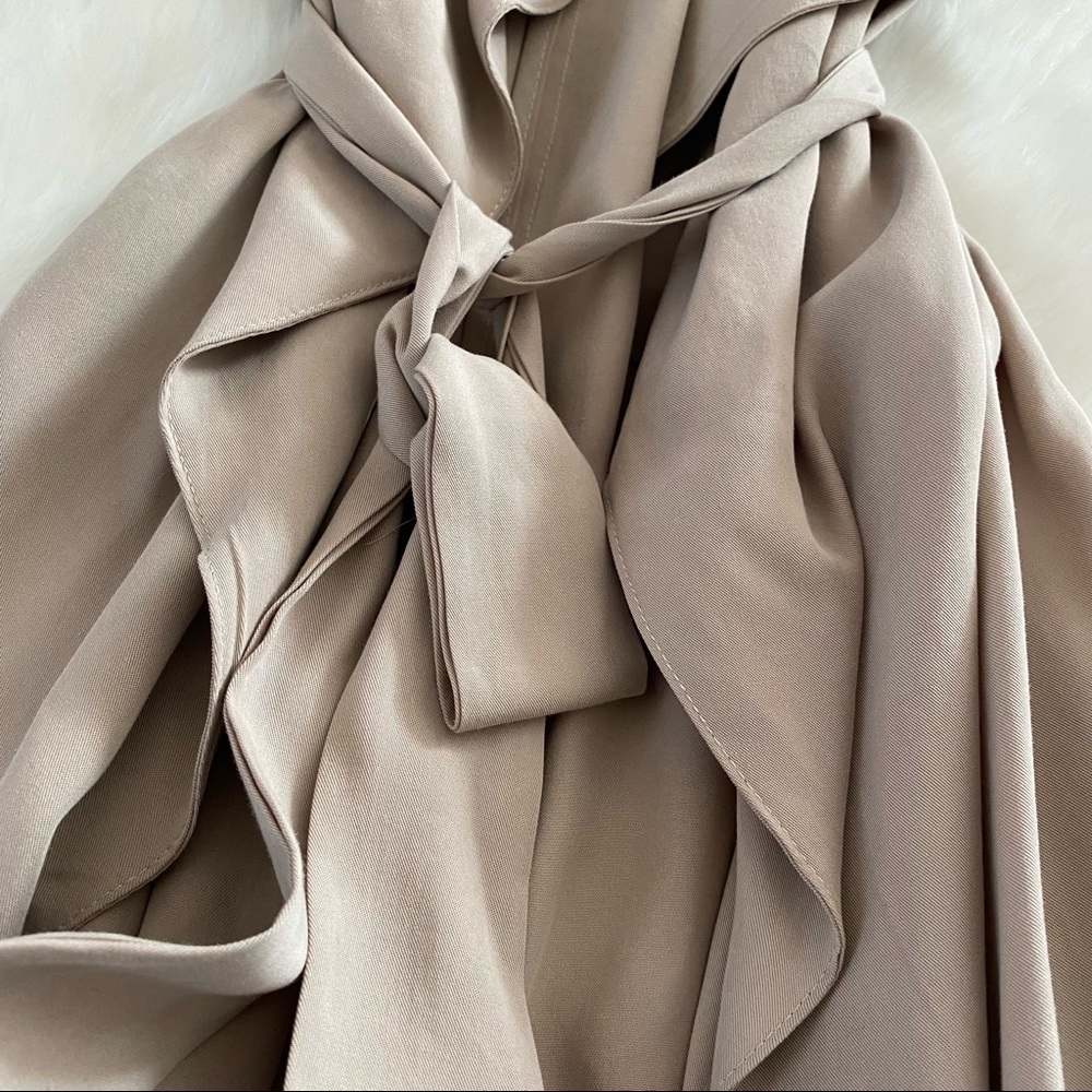 Anthropologie Artisan NY Sleeveless Belted Duster Cream Beige L NWT - Picture 3 of 6